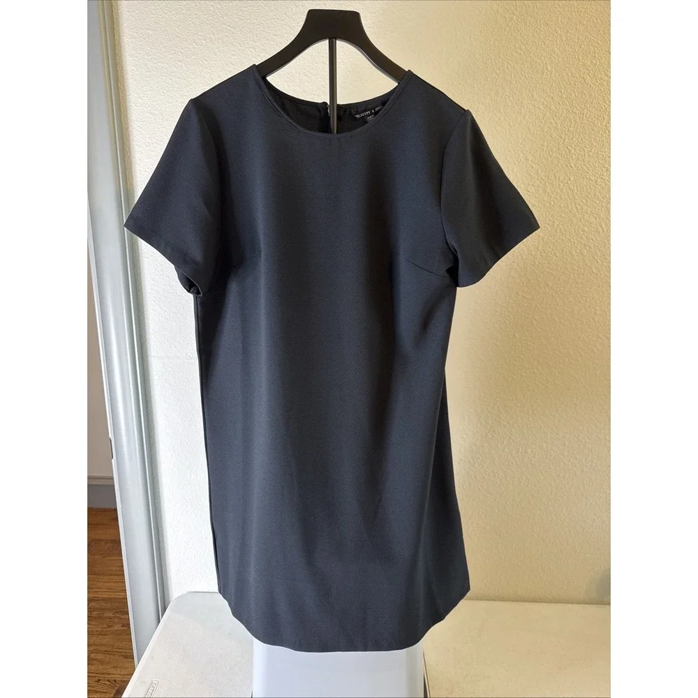 Felicity & Coco Women's Crepe Shift Dress Black Size L